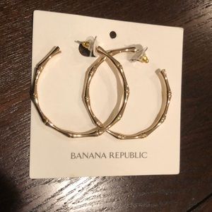 Gold Banana Republic Hoop Earrings
